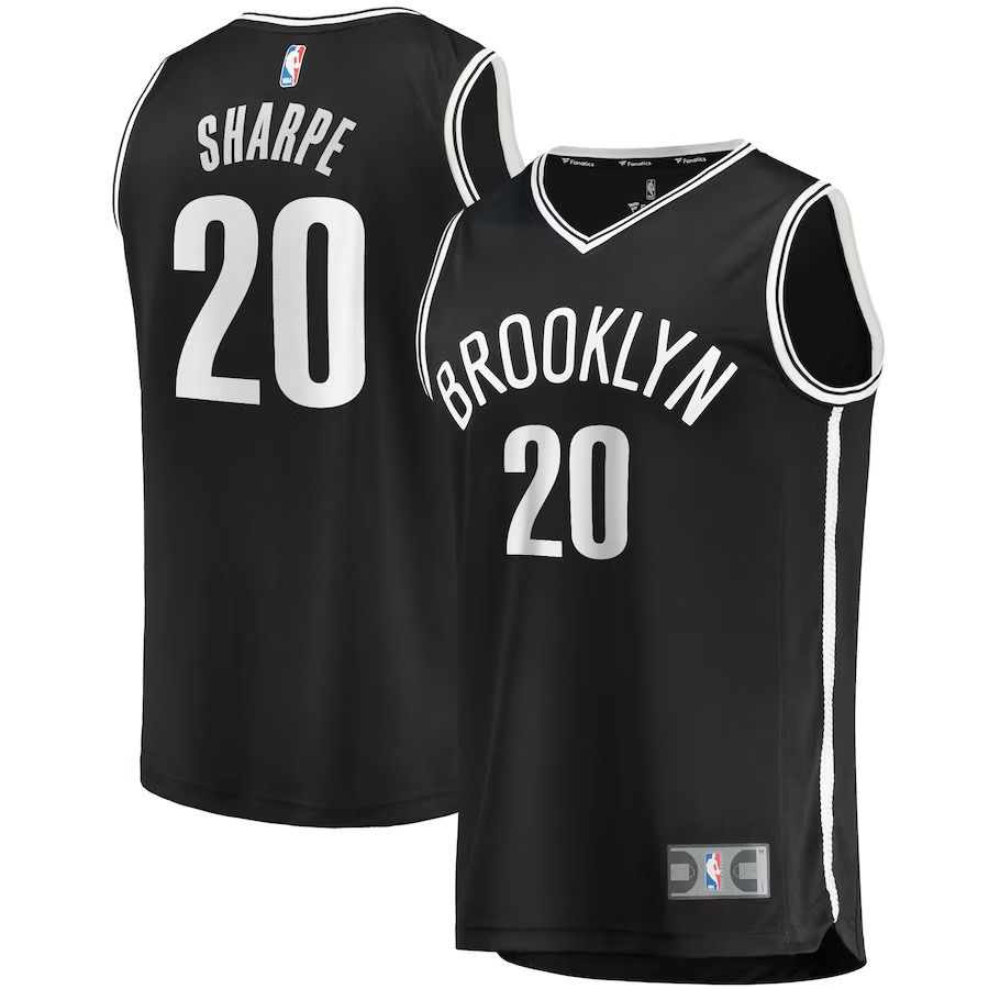 Men Brooklyn Nets 20 Day Ron Sharpe Fanatics Branded Black Fast Break Replica NBA Jersey